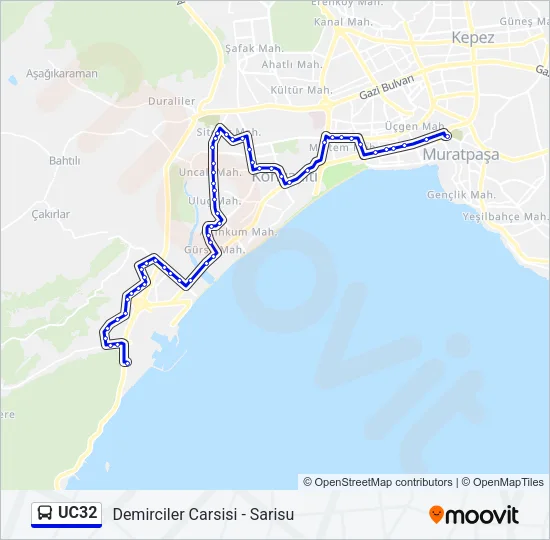 UC32 Bus Line Map