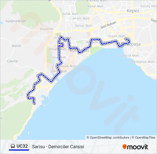 UC32 Bus Line Map