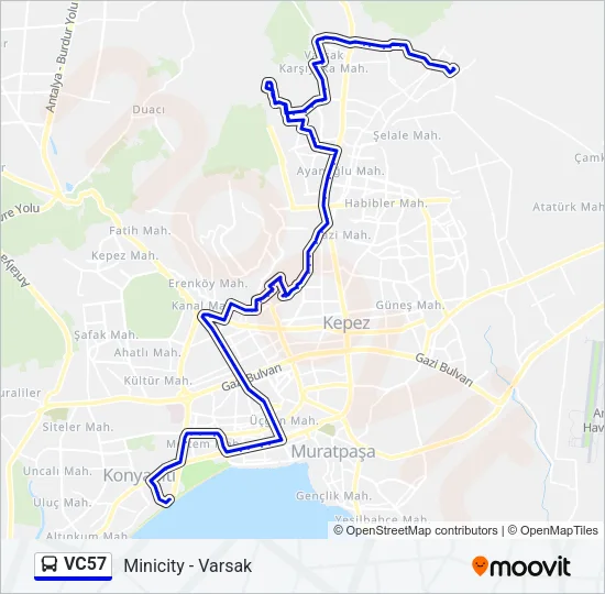 VC57 Bus Line Map