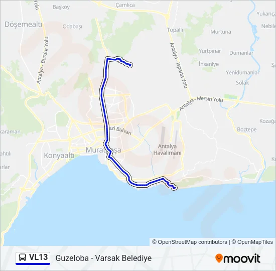 VL13 Bus Line Map