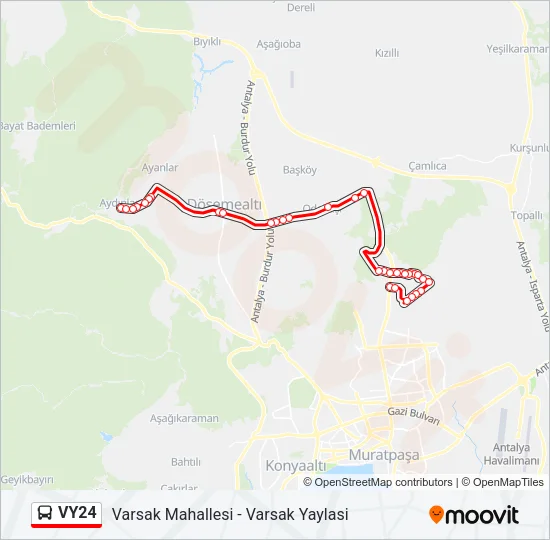 VY24 Bus Line Map