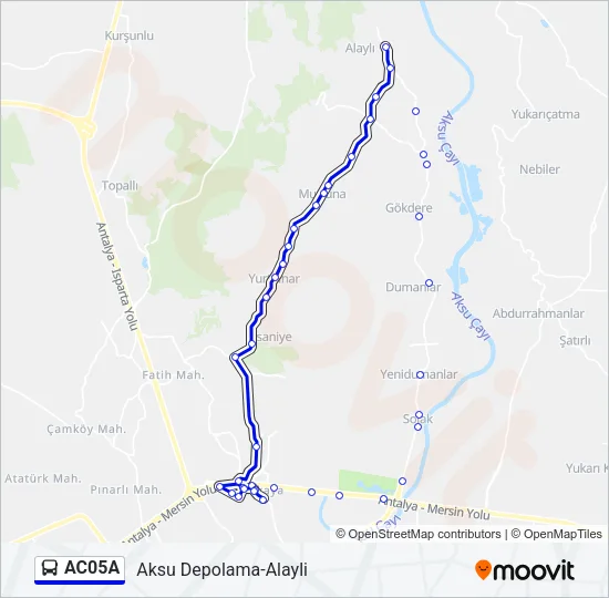 AC05A Bus Line Map