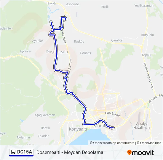 DC15A Bus Line Map