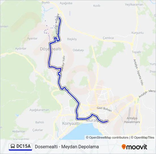 DC15A Bus Line Map
