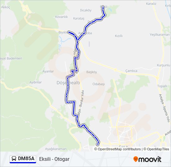 DM85A bus Line Map