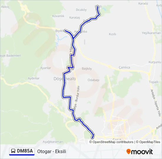 DM85A Bus Line Map