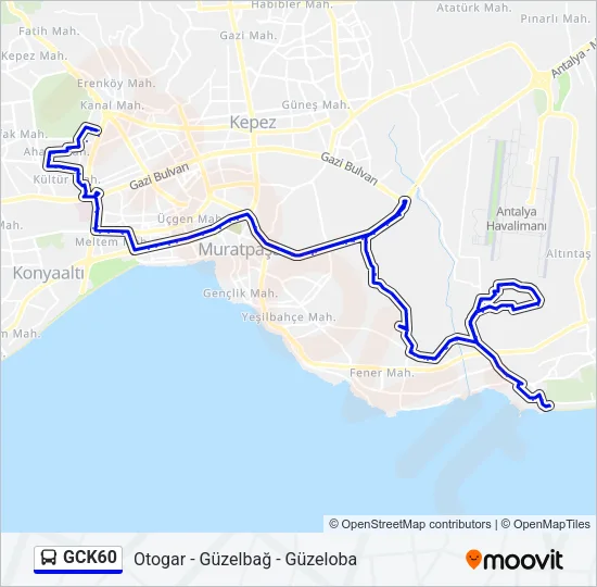 GCK60 Bus Line Map