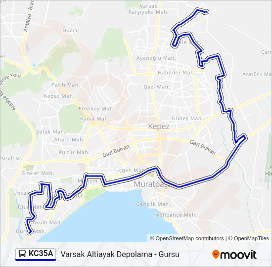 KC35A Bus Line Map