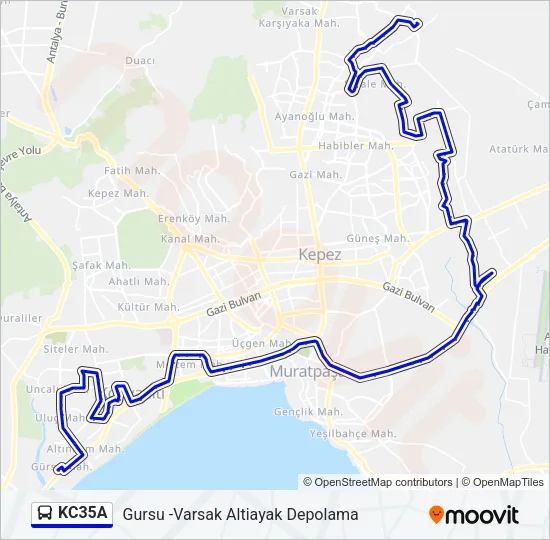 KC35A Bus Line Map