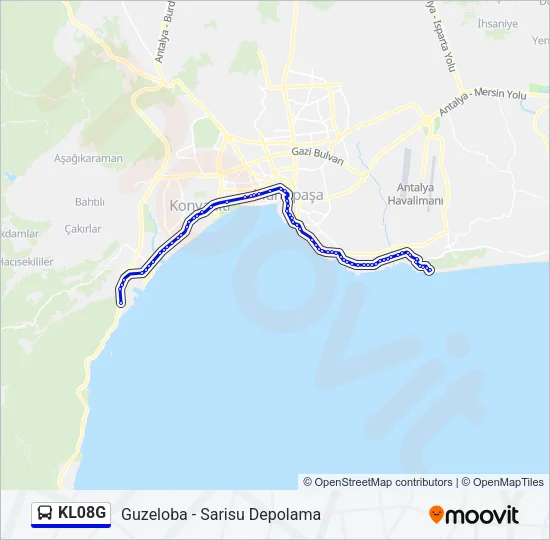 KL08G Bus Line Map