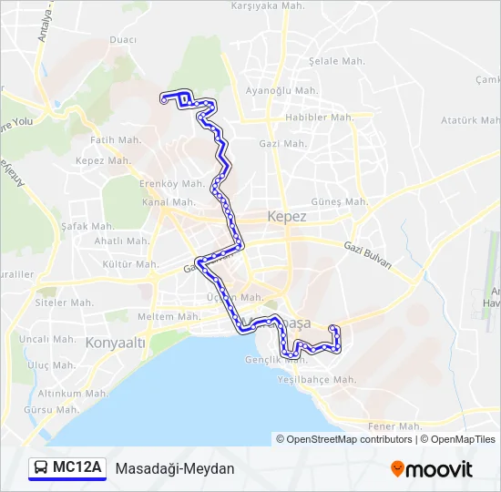 MC12A Bus Line Map