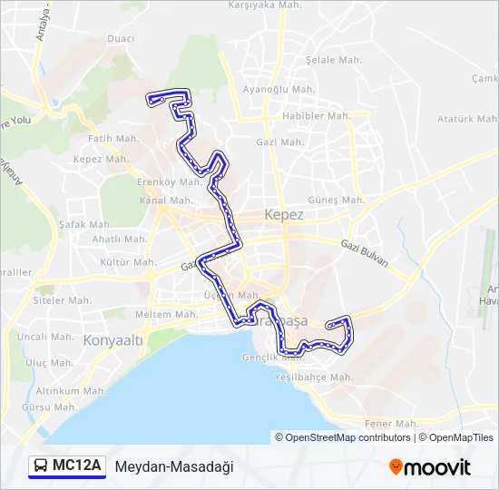 MC12A Bus Line Map