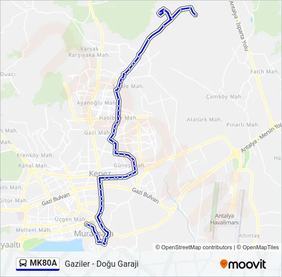 MK80A Bus Line Map