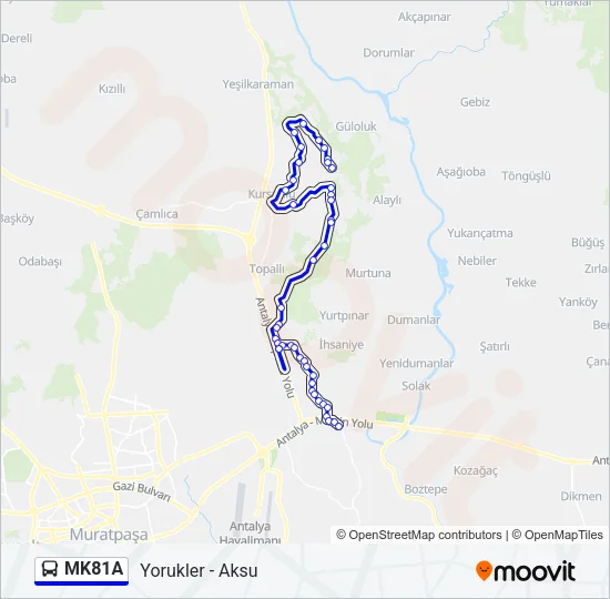 MK81A Bus Line Map