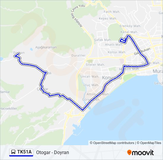 TK51A bus Line Map