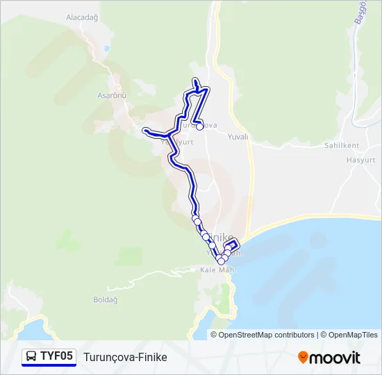 TYF05 Bus Line Map