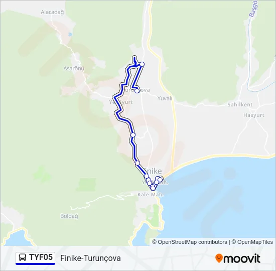 TYF05 Bus Line Map