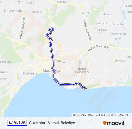 VL13A bus Line Map