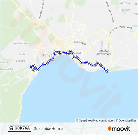 GCK76A Bus Line Map