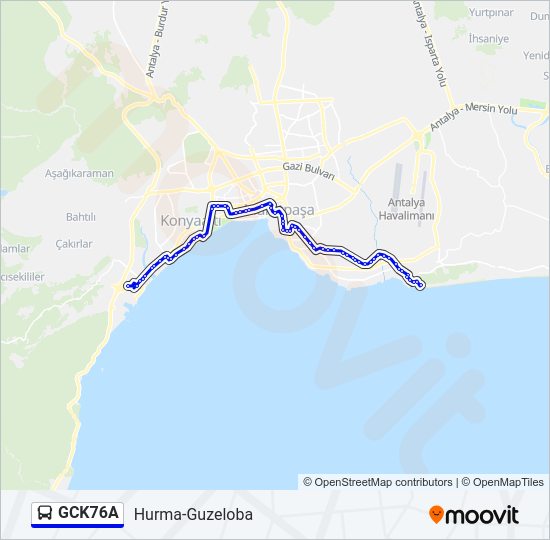 GCK76A bus Line Map