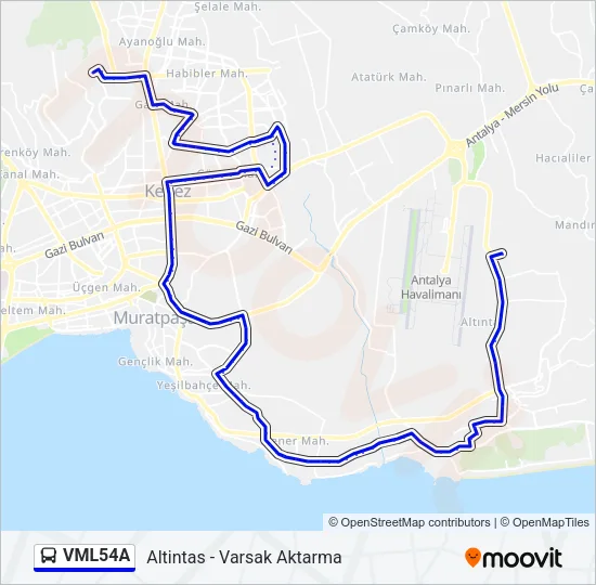 VML54A Bus Line Map
