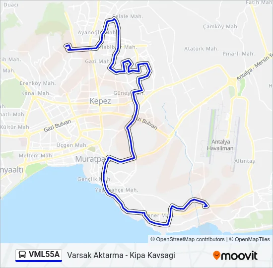 VML55A Bus Line Map
