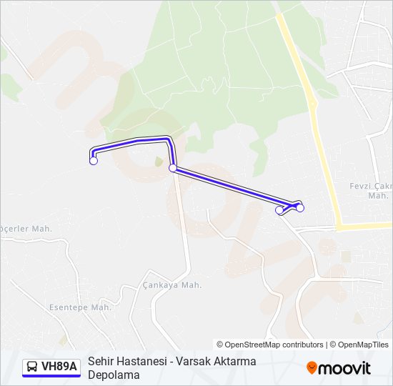 VH89A bus Line Map