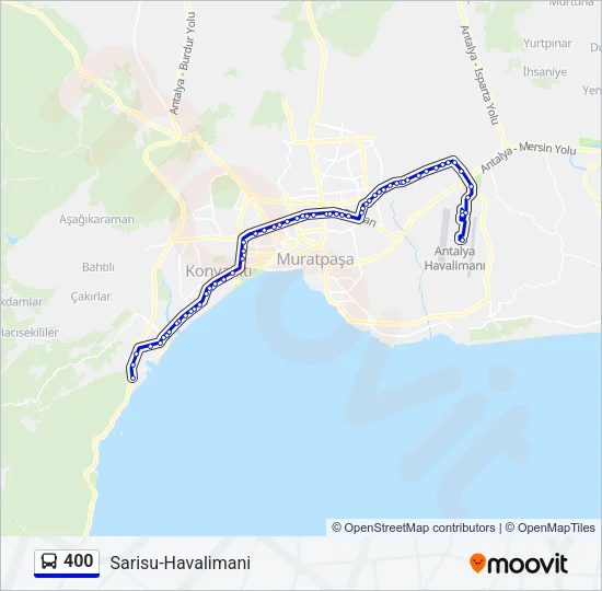 400 Bus Line Map