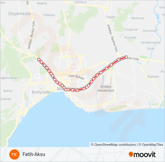 T1C Light Rail Line Map