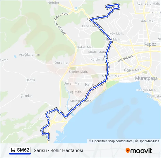 SM62 Bus Line Map