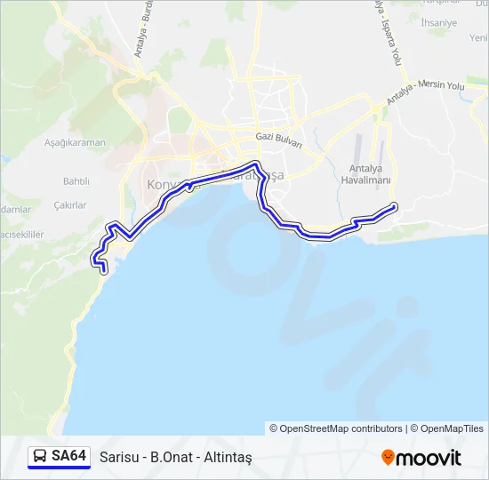 SA64 Bus Line Map