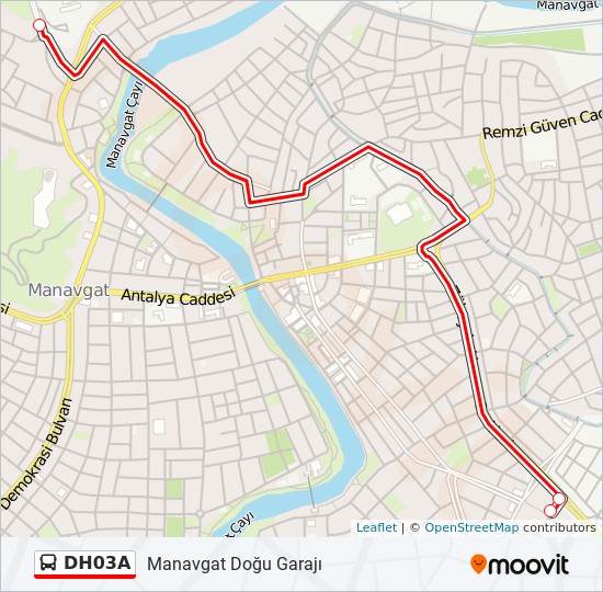 Dh03a Route Fahrplane Haltestellen Karten Manavgat Dogu Garaji