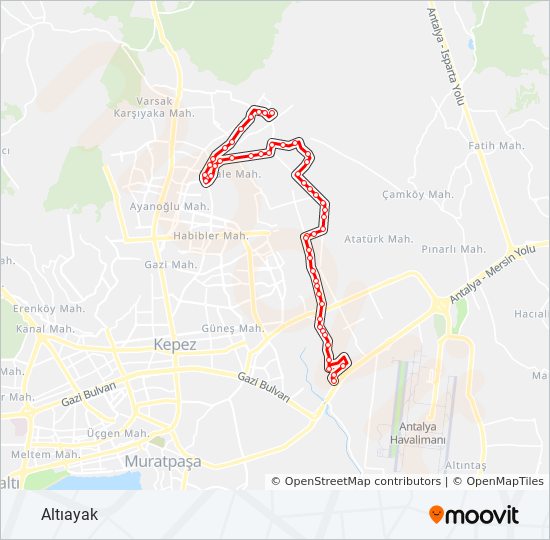 B35 Bus Route Map B35 Route: Schedules, Stops & Maps - Altıayak (Updated)