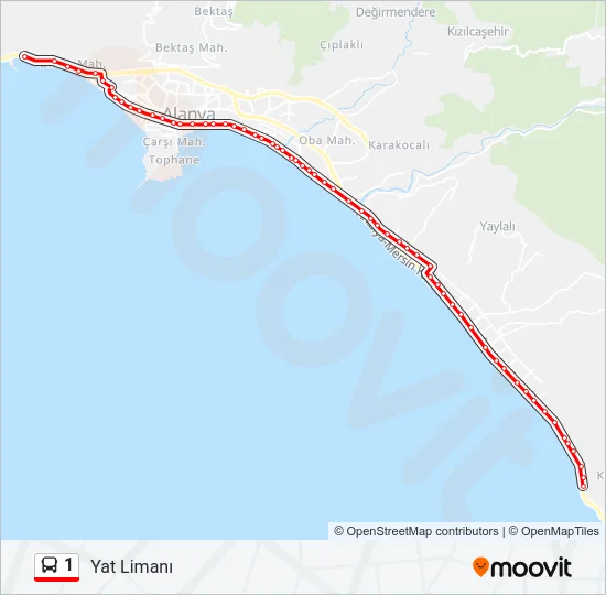 1 Bus Line Map