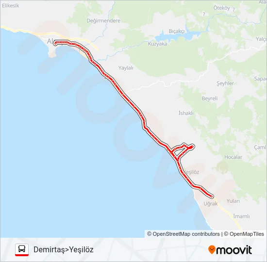 DEMIRTAŞ Bus Line Map
