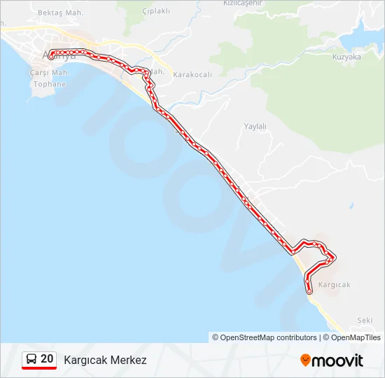 20 Bus Line Map