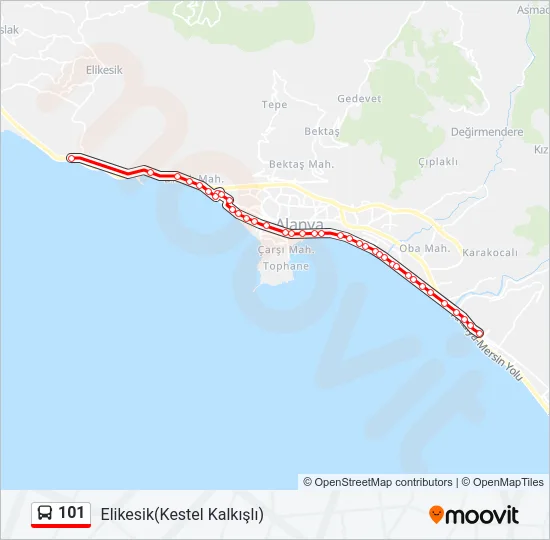 101 Bus Line Map
