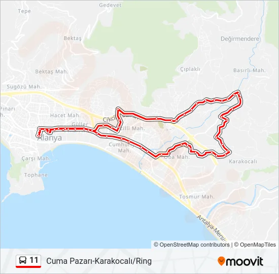 11 Bus Line Map