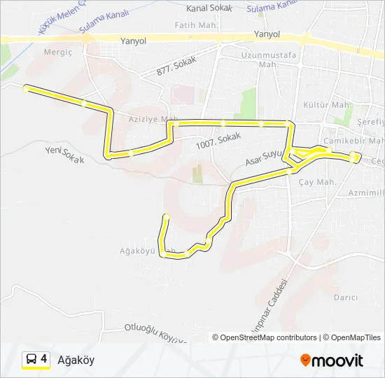 4 Bus Line Map