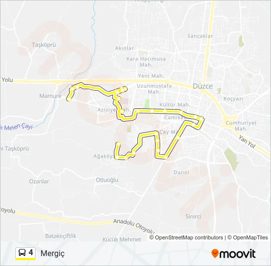 4 Bus Line Map