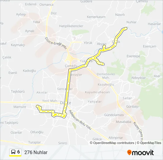 6 Bus Line Map