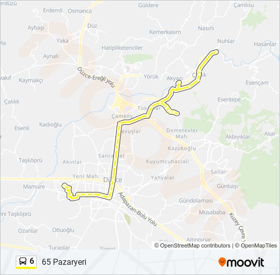 6 bus Line Map