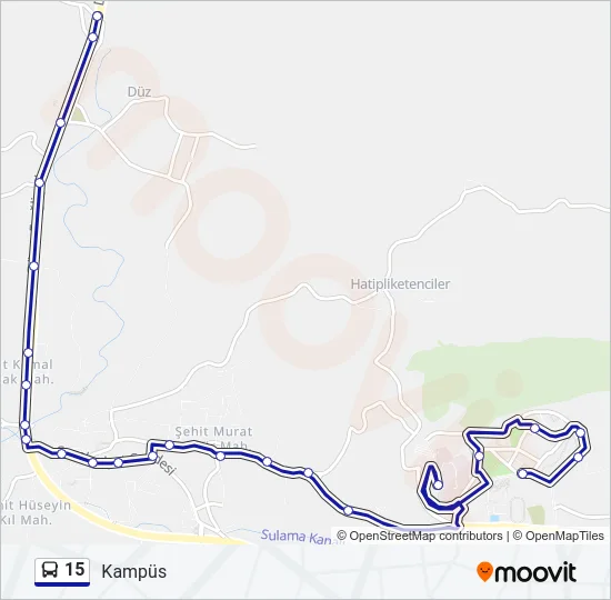 15 Bus Line Map