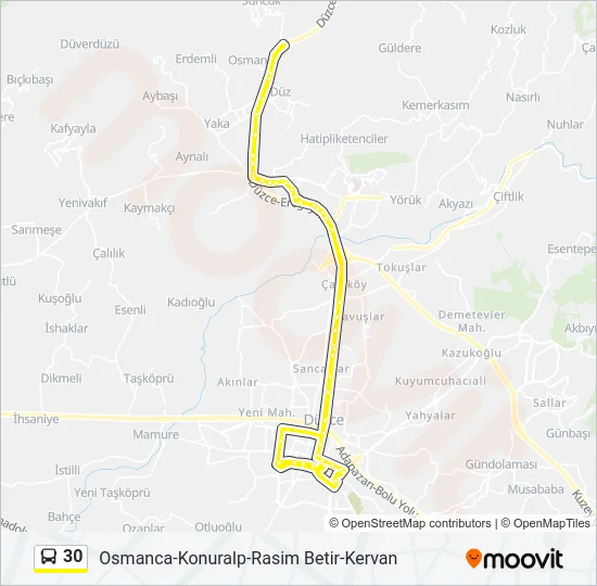 30 Bus Line Map