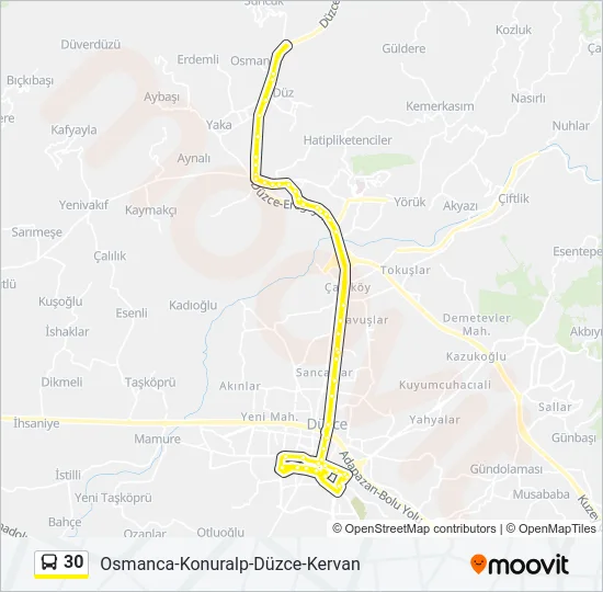 30 Bus Line Map