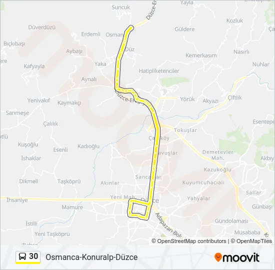 30 Bus Line Map