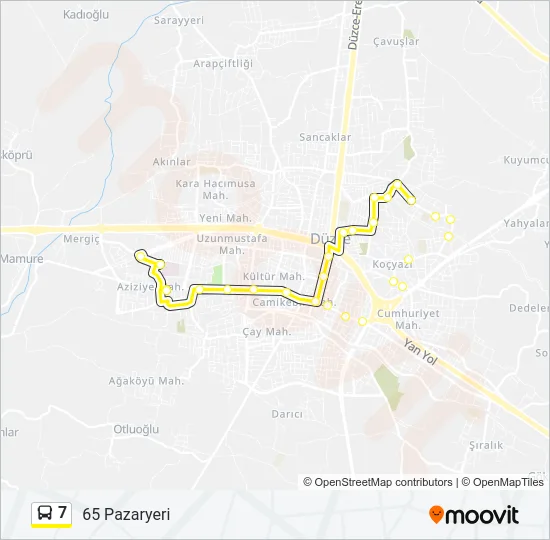 7 Bus Line Map