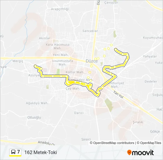 7 Bus Line Map
