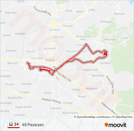 24 Bus Line Map