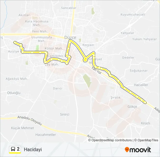 2 Bus Line Map